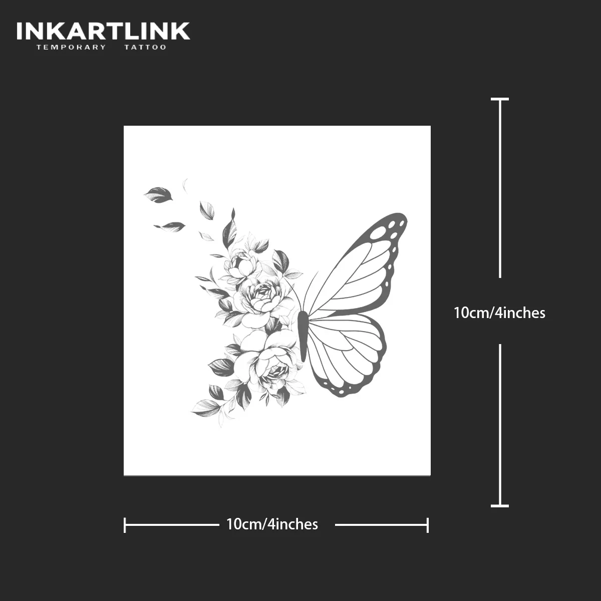 Flower butterfly Temporary Tattoo,Lasts To 15 Days New Technology Magic Waterproof Semi Permanent Sticker. 4