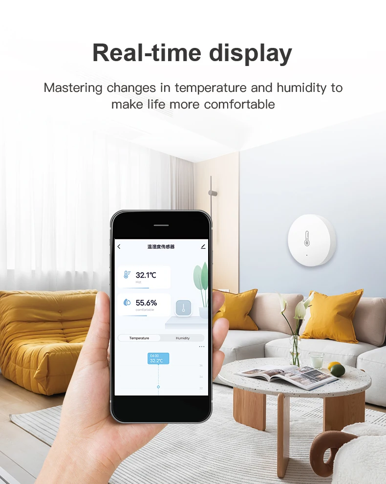 Umidade, Suporte Smart Home Scene, Linkage App