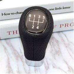Premium Leather Gear Stick Shift Knob - 5/6 Speed (Standard 5 levels)
