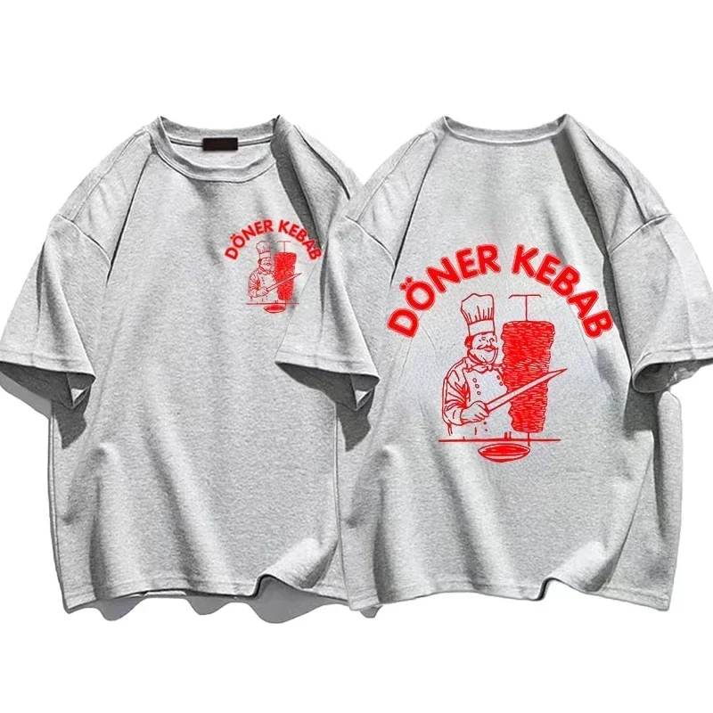 Summer Sporty T-Shirts Doner Kebab Print Pure Female Clothing Short Sleeve Tops Funny Women T Shirt Vintage Unisex Top Tees 4
