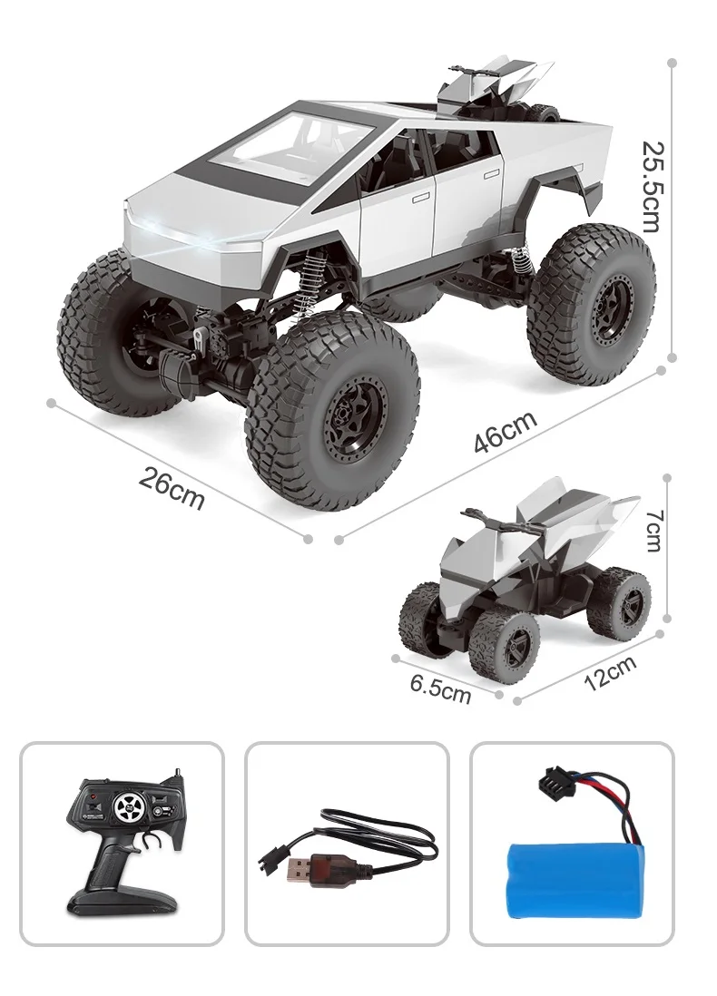 Tesla Cyber Truck Remote Control Car High Speed Alloy Pickup Truck Cross Country Motorcycle Children'S Racing Cars Toys For Kids Gifts 27 Tesla Cyber Truck Remote Control Car High Speed Alloy Pickup Truck Cross Country Motorcycle Children'S Racing Cars Toys For Kids Gifts