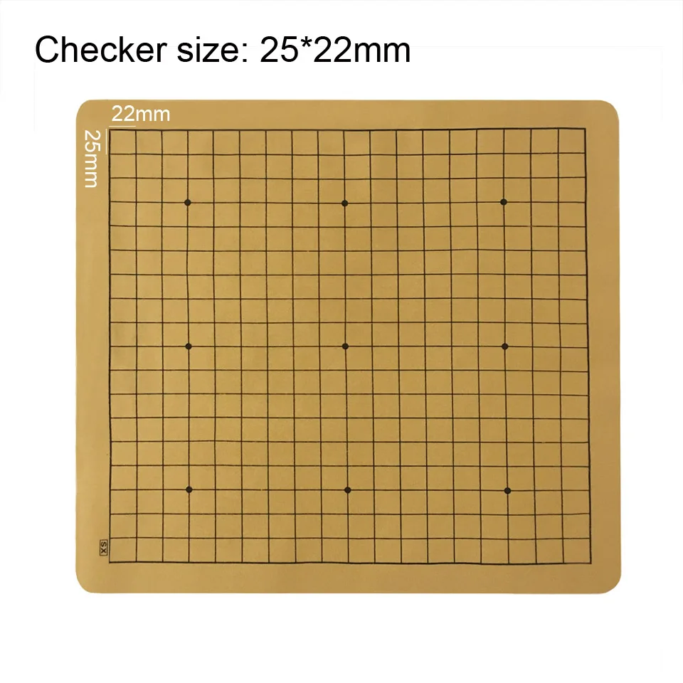 Board Game Table Games Go Chess Chessboard 22*25 mm 19 Road and 25 mm 13 Road PU and Plush Checkboard Old Game of Go Weiqi Board For 2.2cm Checker