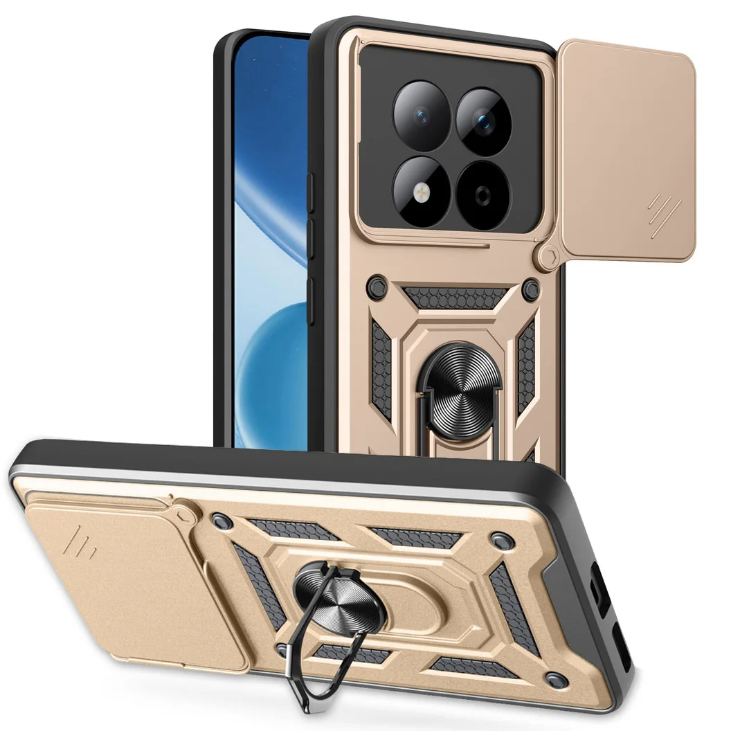 Enhanced Protective Armor Hybrid Case with Metal Ring Holder