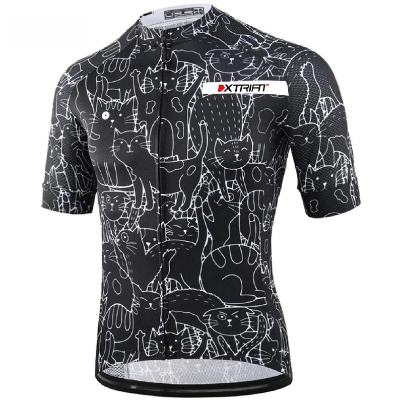 

XTRIAT-Short Sleeve Cycling Jersey for Men, Top Bike Shirt, Quick Dry, Breathable, Summer, New
