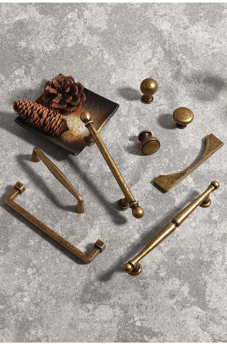 WV Antiker Kommoden-Möbelgriff, Vintage-Stil, Schubladenschränke, Knöpfe, Griffe, Türgriffe, Schrankgriffe, Küchenschrankmöbel – Detail 5