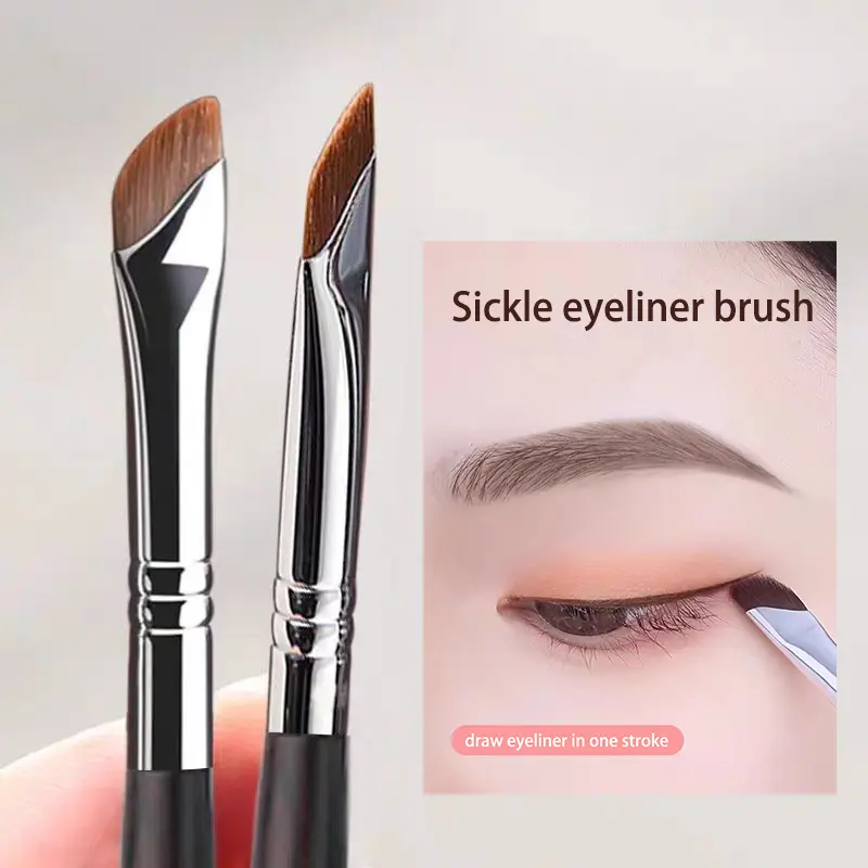 Sickle Eyeliner Brush Eyeshadow Blade Brush Detail Brush Diagonal Eyebrow Brushes Undereyelid To Sleeping Silkworm Makeup Tools