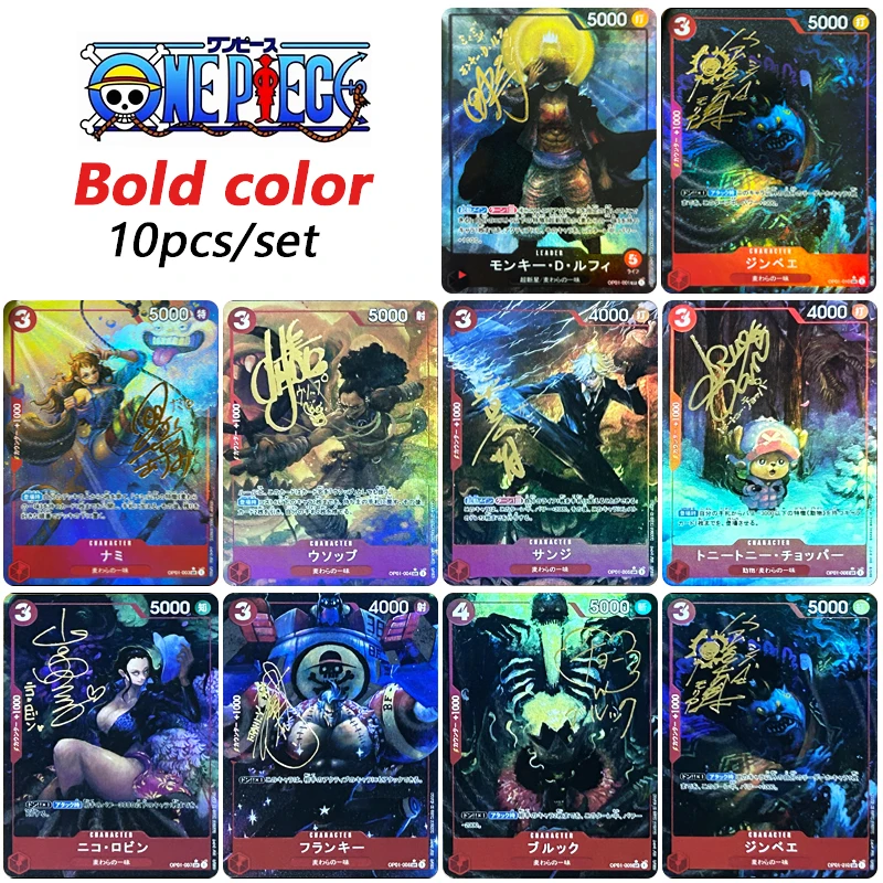 10 Pz/Set One Piece Monkey D. Rufy Tony Tony Chopper Personaggi Anime Collezione Fai Da Te Flash Card Game Card Giocattoli Regalo Di Natale