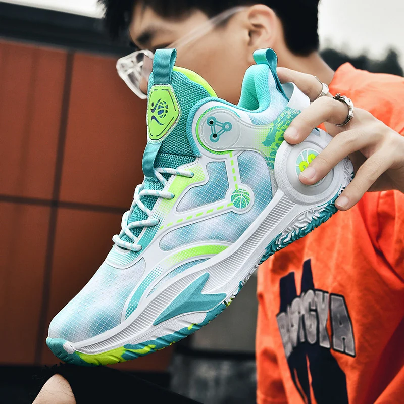 

2023 Autumn New Basketball Sneakers Men Anti-Slip High-top Sneakers Shock-Absorbant Unisex Basketball Shoes Training Sport Shoes