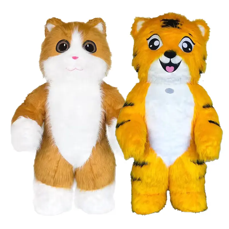

Plush Cat Inflatable Mascot Costume Holiday Dressing Cartoon Tiger Inflatable Clothing Polar Bear Adult Walking Props