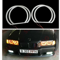 Multicolor Halo Ring Cotton LED Angel Eyes Lights (131mm, 4 - Pack) (131x4 yellow)