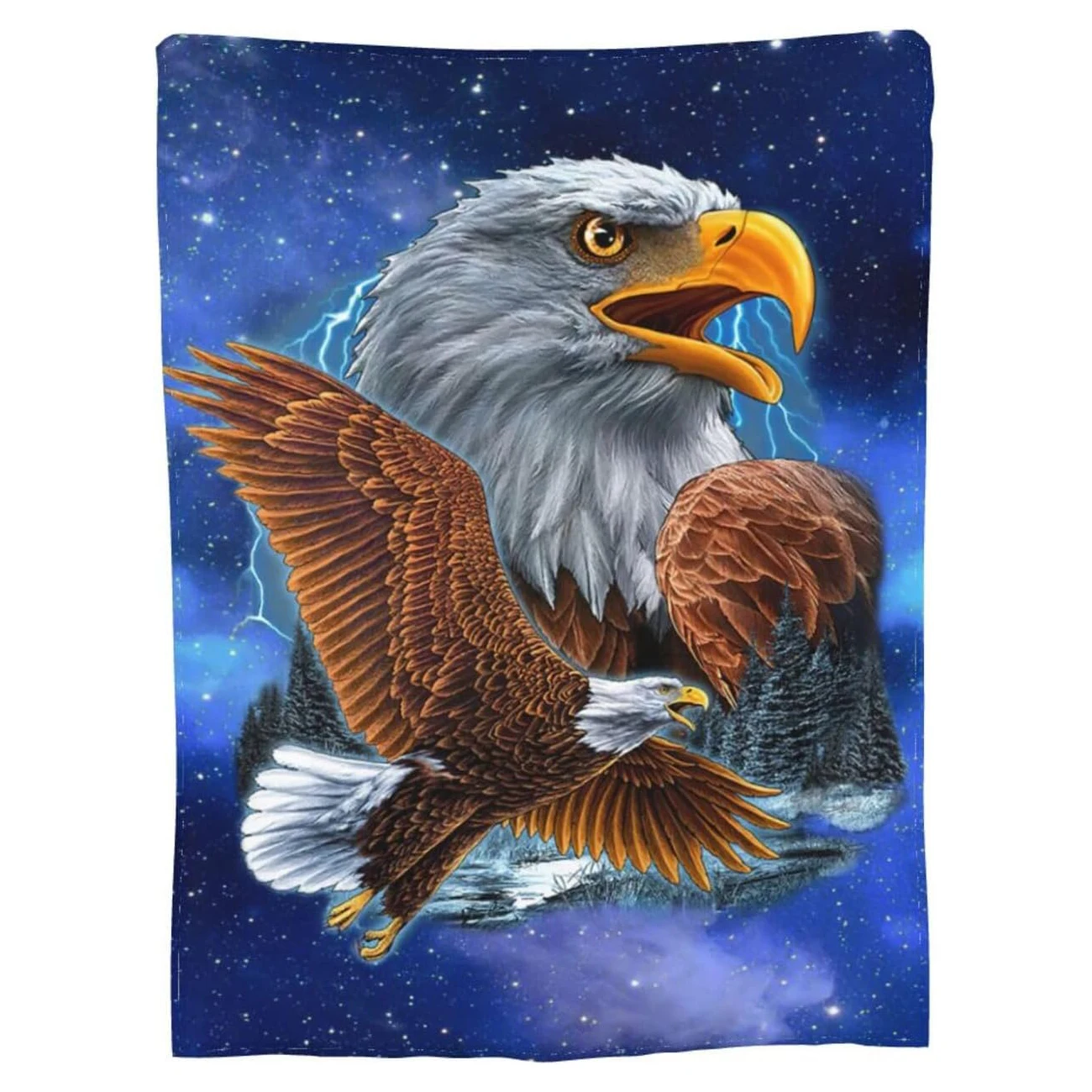 Bald Eagle Blanket Eagle Wool Blanket Plush Super Soft, Comfortable and Warm Eagle Blanket Girl Girl Boy Woman Bed Decoration