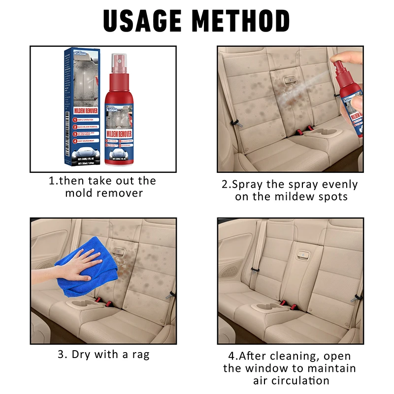 Car Interior Cleaner Spray for Upholstery and Mold Removal