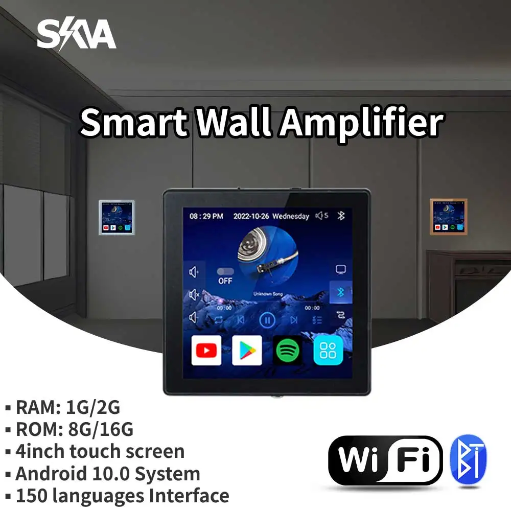 Sound Bluetooth Amplifier Board Android 10.0 System Built-in Alexa 4inch Touch Screen Audio Home Electronics Video Consumer