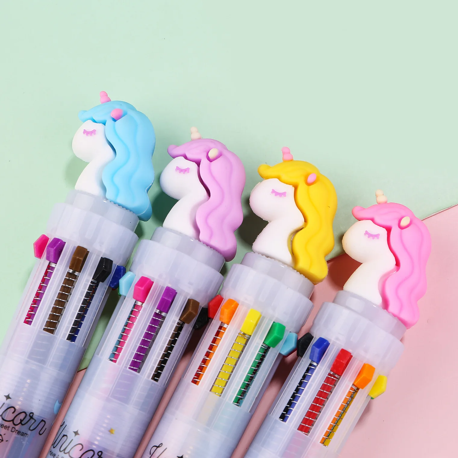 20 Teile/los Kawaii Einhorn 10 Farben Kugelschreiber Nette Mehrfarbige Stifte Schule Student Writing Schreibwaren Büro Liefert Geschenk