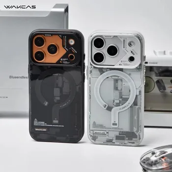 WAKCAS Custodia Magnetica per iPhone 17/17 Pro/17 Pro Max con Design Personalizzato a Circuito Stampato, Cover Protettiva Anti-caduta