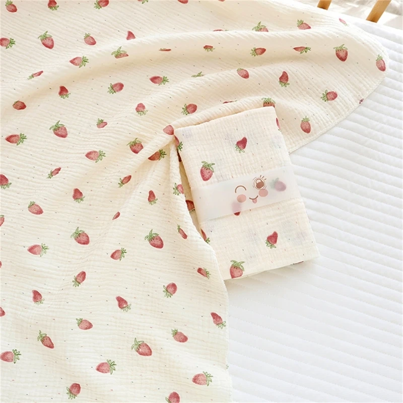 New Cartoon Cotton Gauze Baby Swaddle Blanket Double Layers Muslin Newborn Blanket Wrap Super Soft Boy Girl Bath Towel Stroller 4