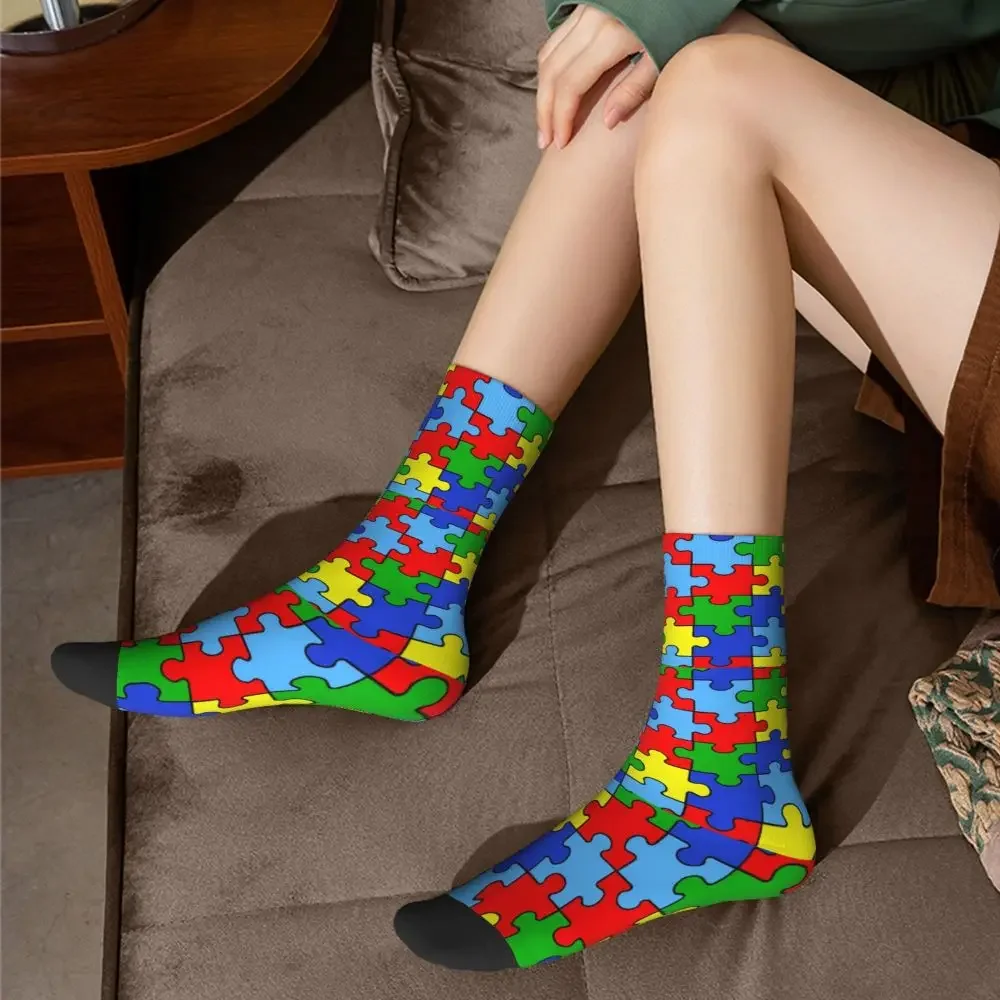 Y2K Autumn Winter Crazy Design Men'S Women'S Autism Puzzle Pieces Ribbon Awareness Breathable Basketball Socks 10 Sa14b9743610f4a79b3095c7f59efcb19L