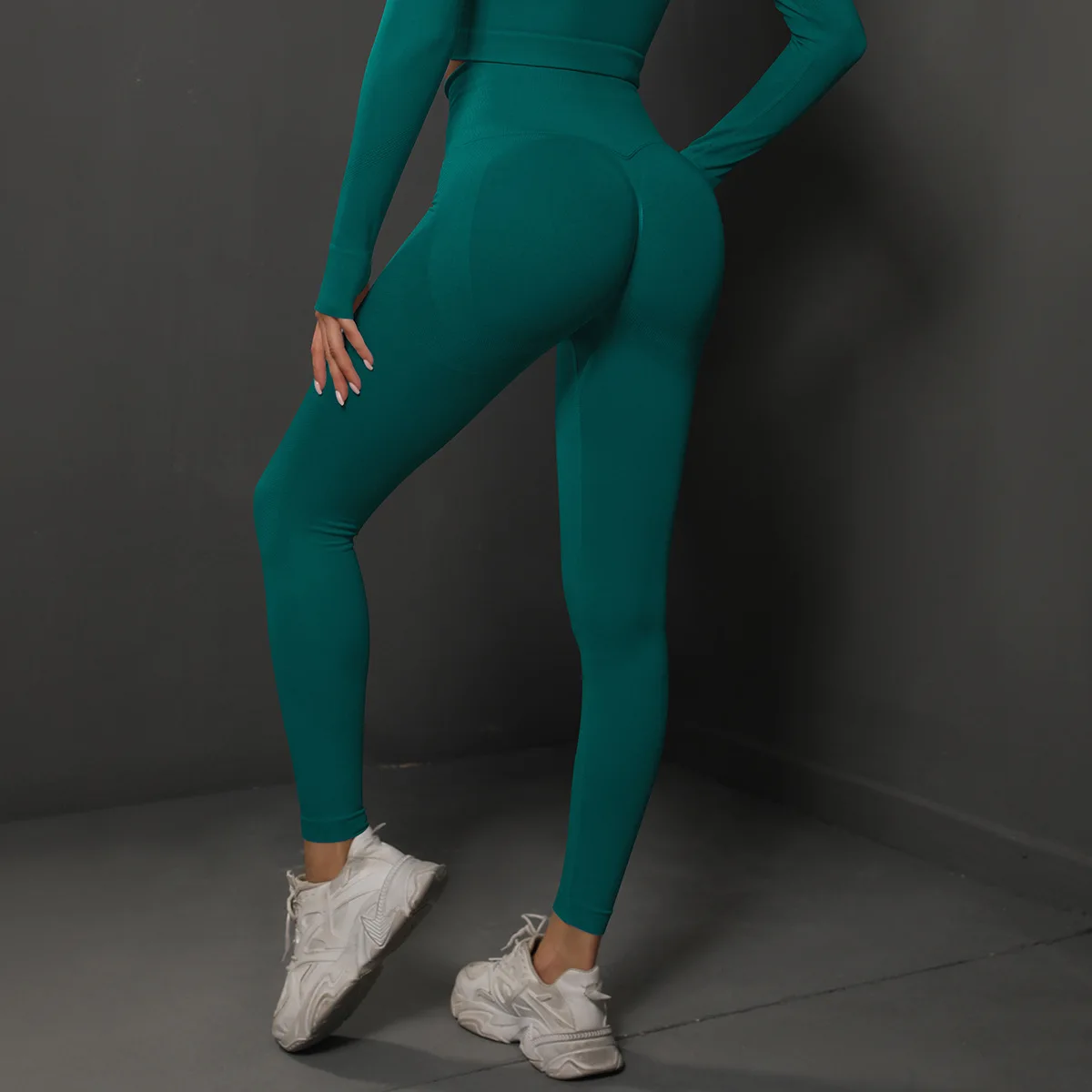 Po-Lifting-Leggings mit hoher Taille für Damen, Bauchkontrolle, Po-Lifting-Effekt, butterweiche Gym-Yoga-Hose, Push-Up-Effekt – Detail 20