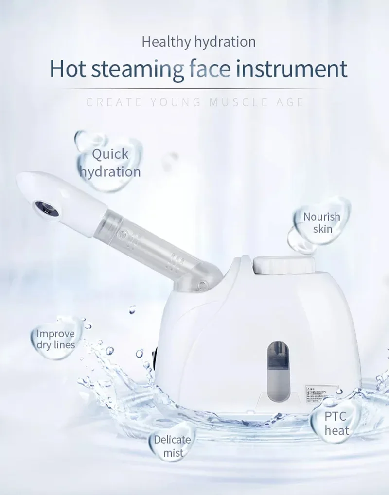 Sprayer Salon Home Spa Skin Care Whitening Ozone Facial Steamer Warm Mist Humidifier for Face Deep Cleaning Vaporizer elian средство для ногтей home salon реаниматор для поврежденных ногтей 11