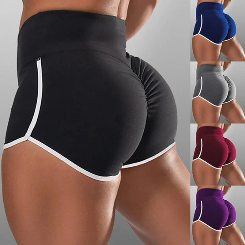1pcs Women High Waist Stretch Tight Shorts Lady Sexy Solid Pantie Female Hip Lift Brief Women's Plus Size Sport Run Short Pant 1