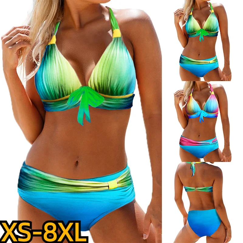 

Women Swim Suit Female Sexy Vintage Bathing Suit Bikini New Design Printing Swimwear Summer Swimsuit Two Piece Set Beachwear