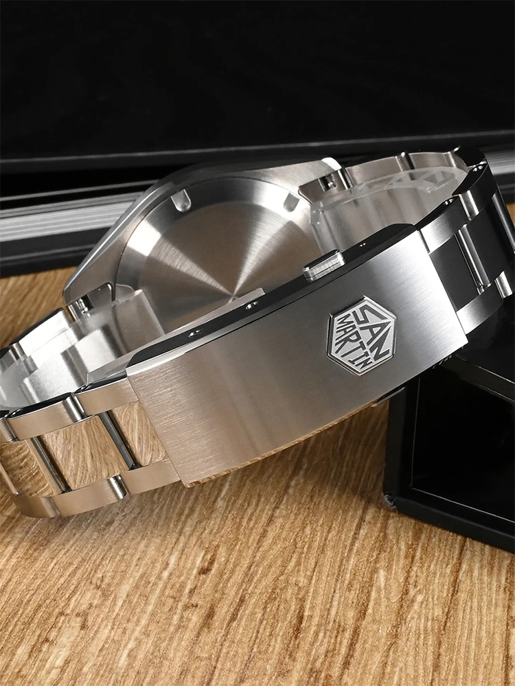 San Martin 39mm Steel NH34 GMT Men Mechanical Watch Wrist Clock Sport Dress Automatic Waterproof 10Bar Swim Reloj Hombre SN0129
