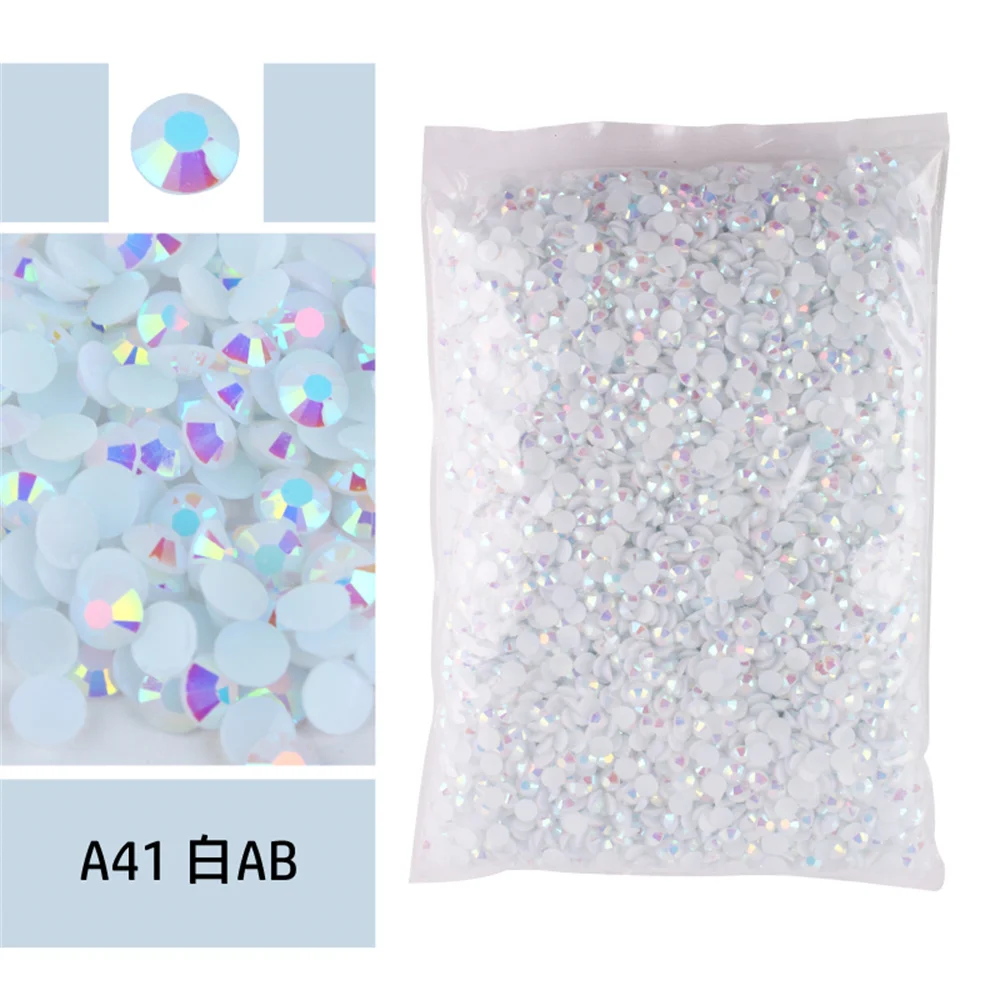 Vibrant Jelly AB Color FlatBack Resin Rhinestones for Nail Art and Garment Embellishment