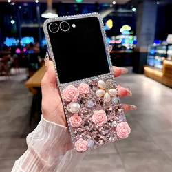 Luxury Gems 3D Rose Flower Fashion Phone Case Cover - Z Flip 6 (NF630)