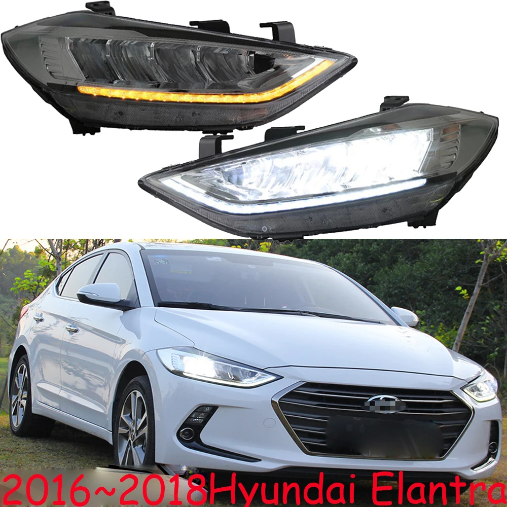 

1set car bumper head light for Elantra headlight MD Avante All in LED 2016~2020 DRL car accessories headlamp Elantra headlamp