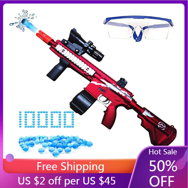 

M416 Electric Gel Ball Blaster Toy for Kid Adult Automatic Shoot Gun Water Goggles Outdoor Activity Boy Gift Spira Water Gun