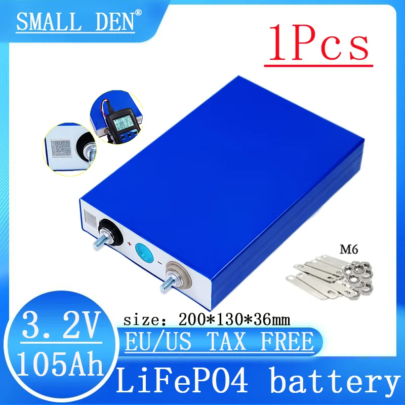 

3.2V 105Ah LiFePO4 battery can be combined into 12V 24V EV RV inverter Golf cart electric vehicle solar cell lifepo4 battery