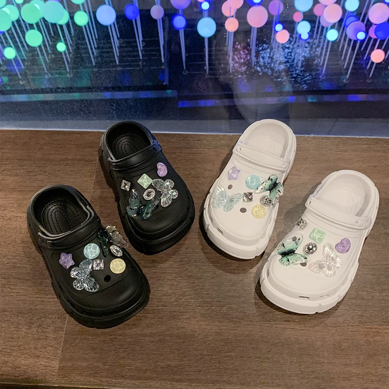 Platform Sandals  Summer Sandals  Outdoor Clogs Thick Street Beach Slides Girls Flip Flops Garden Shoes 2