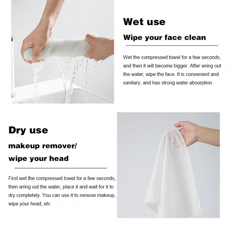 10PCS Set Compressed Towel Outdoor Travel Quick-Drying Towel Disposable Hotel Washable Cloth Towel Napkin Thickened Washcloth images - 6