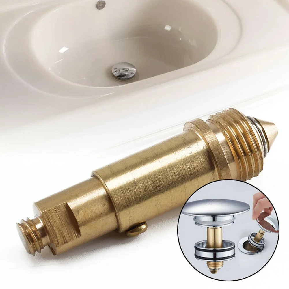 Basin Sink Pop Up Waste Drain Stopper Bathroom Lavatory Brass Bolt Spring Waterlet Vanity Sink Waste Drainer Faucet Accessories