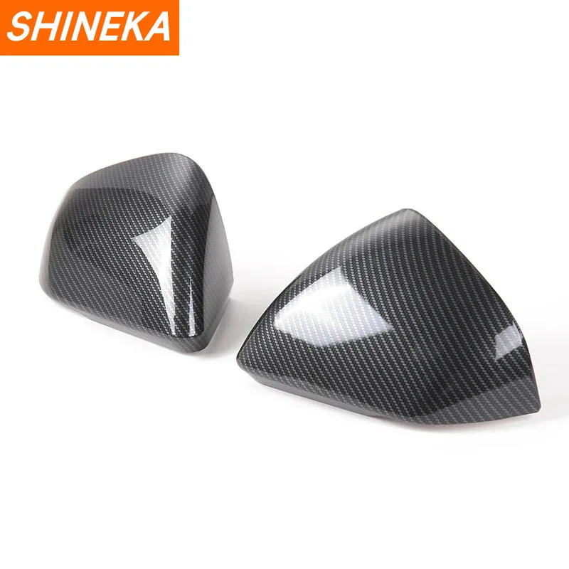 SHINEKA-포드 머스탱용 미러 및 커버, 자동차 외장 사이드 백미러 장식 커버 액세서리, 포드 머스탱 2015 2016 2017 2018 2019