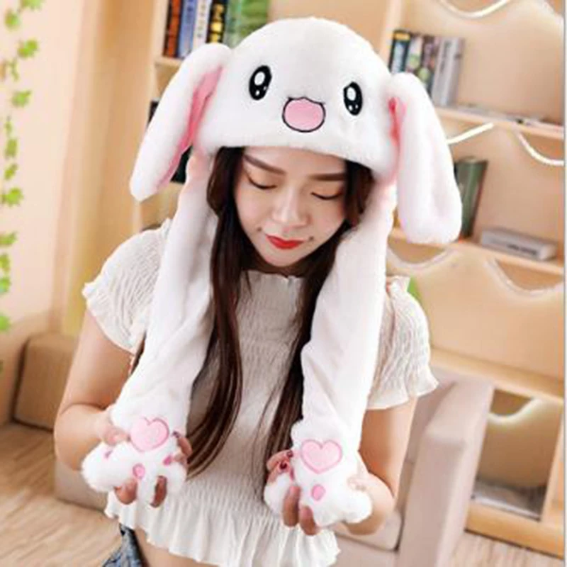 Ear Moving Hat Goose Duck Jumping with AirBag Hat for Halloween Xmas Costume Gift for Kids Adult party supplies plush hat toys