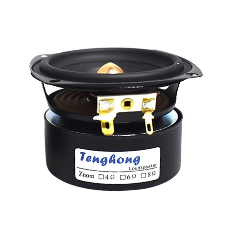 Tenghong 1pcs 3 Inch Full Range Speakers 4Ohm 8Ohm 15W Treble Mediant Bass Fever Speaker HIFI Music For Home Theater Speaker DIY