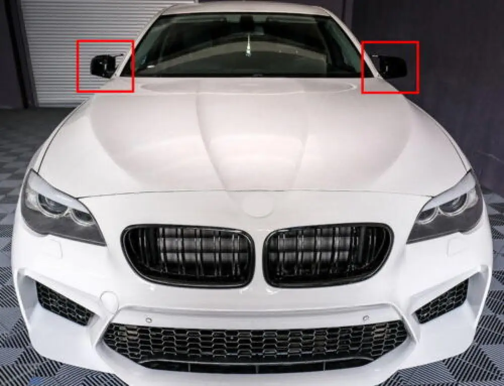 Rearview Mirror Cover Gloss Black For BMW 5 Series F10 F11 2011-13