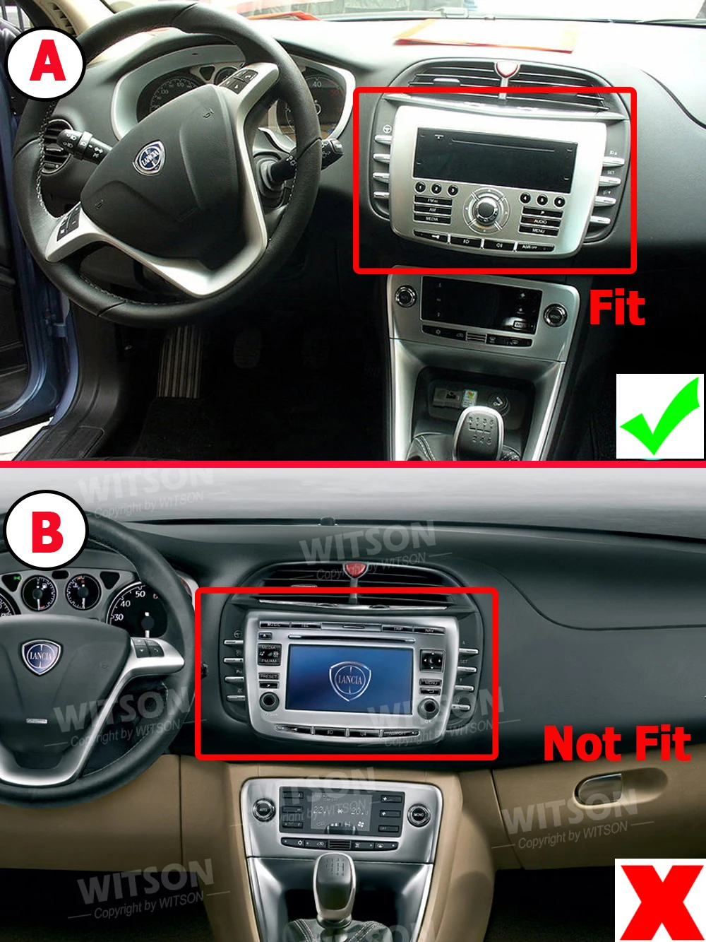 Autoradio Android Per Lancia Delta 2009-2019 – Stereo 7” Touch HD 1280x720, GPS, WiFi, 4GB RAM/32GB ROM, CarPlay E Android Auto Wireless