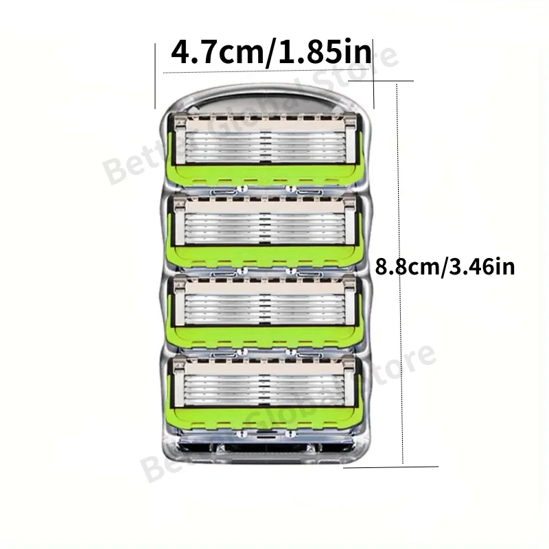 남성용 면도기, 프리미엄 면도기, 5중 면도날, 얼굴 수염 제거용, 교체 가능한 면도날 포함, 5중 리필