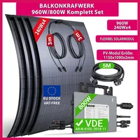 960W Solar System with 4 x 240W Panels + 800W Micro Inverter | Easy DIY Installation, Ideal for Balconies, RVs, Small Homes 1