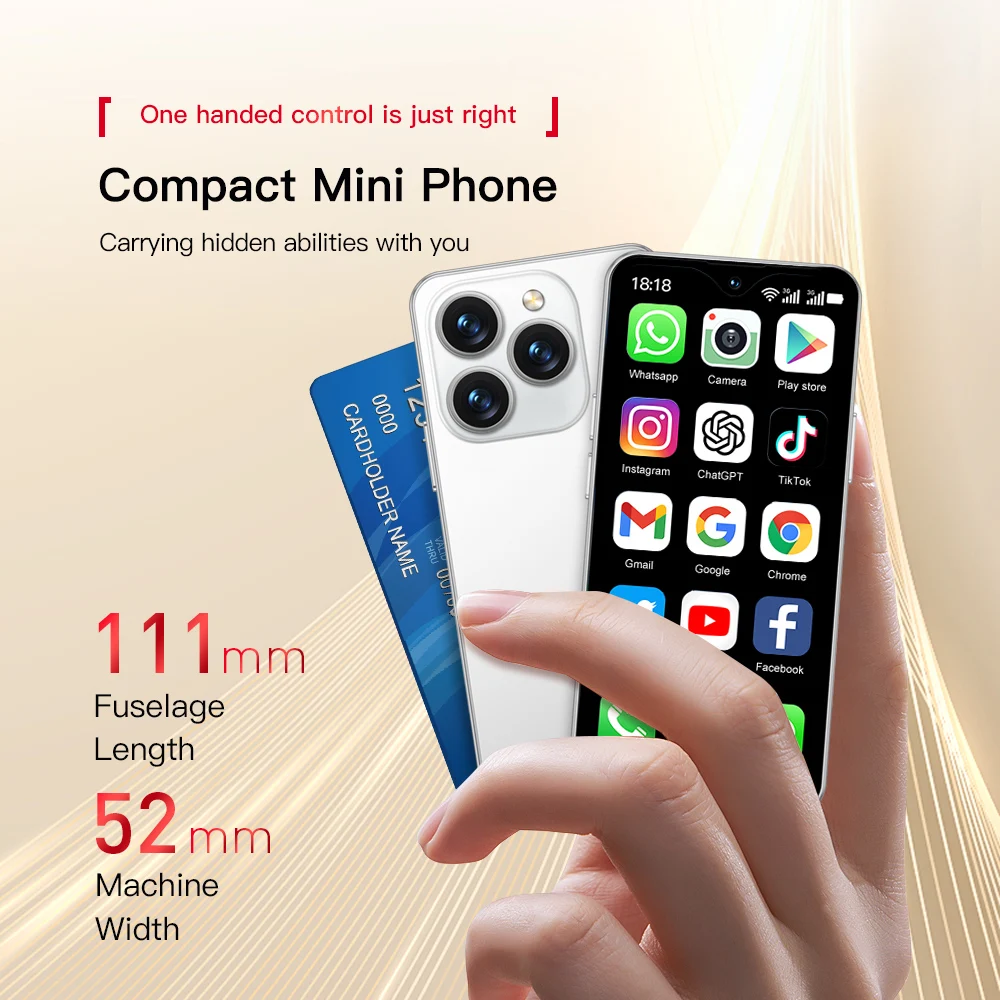 SERVO 17SE 4.3" Screen Android Mini Smartphone 4G LTE Dual SIM Standby 2GB+16GB Memory Google Play OTG Port Classic Small Phones 6