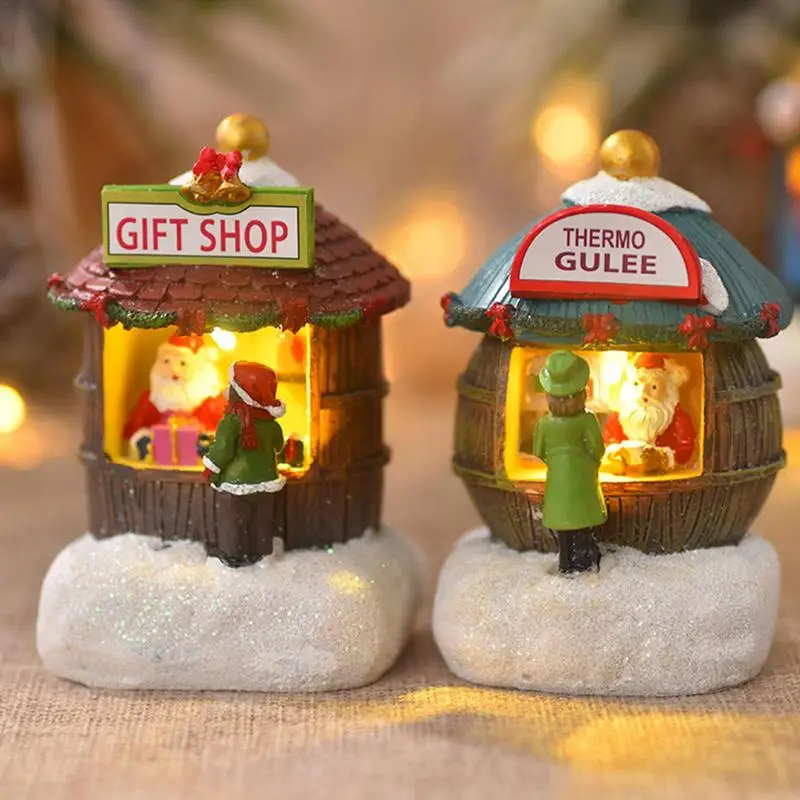 Christmas Decorations Snow House Village Resin Resin House Village Decorations Christmas Themed Crafts Living Rooms