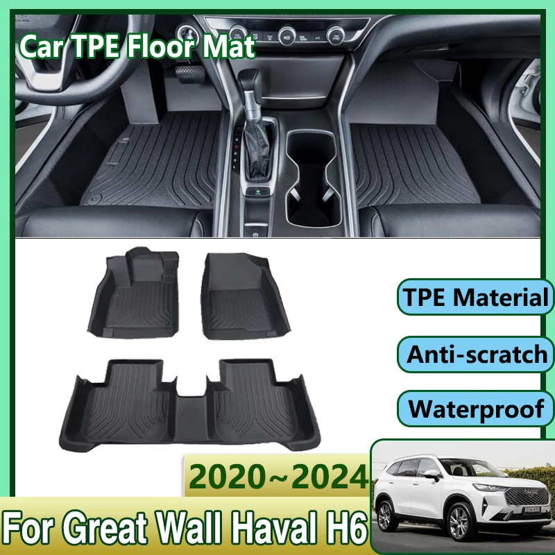  pour 2021-2023 Haval H6, Demi-Paquet Tapis de Coffre Bord Haut  Imperméable Antidérapant Inodore Doublure Accessories,C