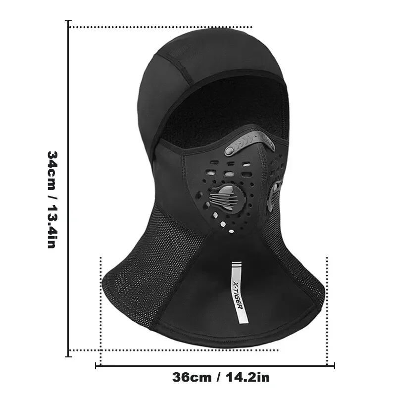 X-TIGER Winter Cycling Mask Ski Mask Dust-proof Filter Windproof Full Face Mask Balaclava Cycling Cap Ski Skate Hat