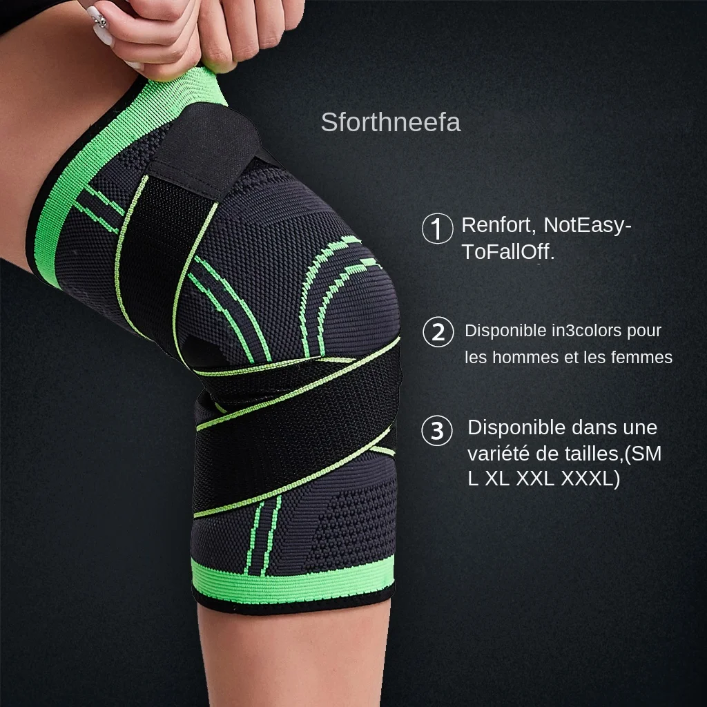 Genouillère de protection du ménisque, 1 pièce, Bandage réglable,  pressurisation, pour la randonnée, la course à pied, le basket-ball -  AliExpress