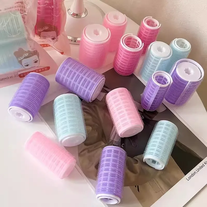 Self-Adhesive Magic Hair Roller - Portable Pink Styling Tool for Easy DIY Hairdressing