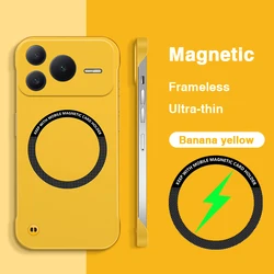 Luxury Thin Hard PC Phone Case with Magnetic Wireless Charging and Borderless Lens Protection for Honor Power 2 (Banana Yellow)