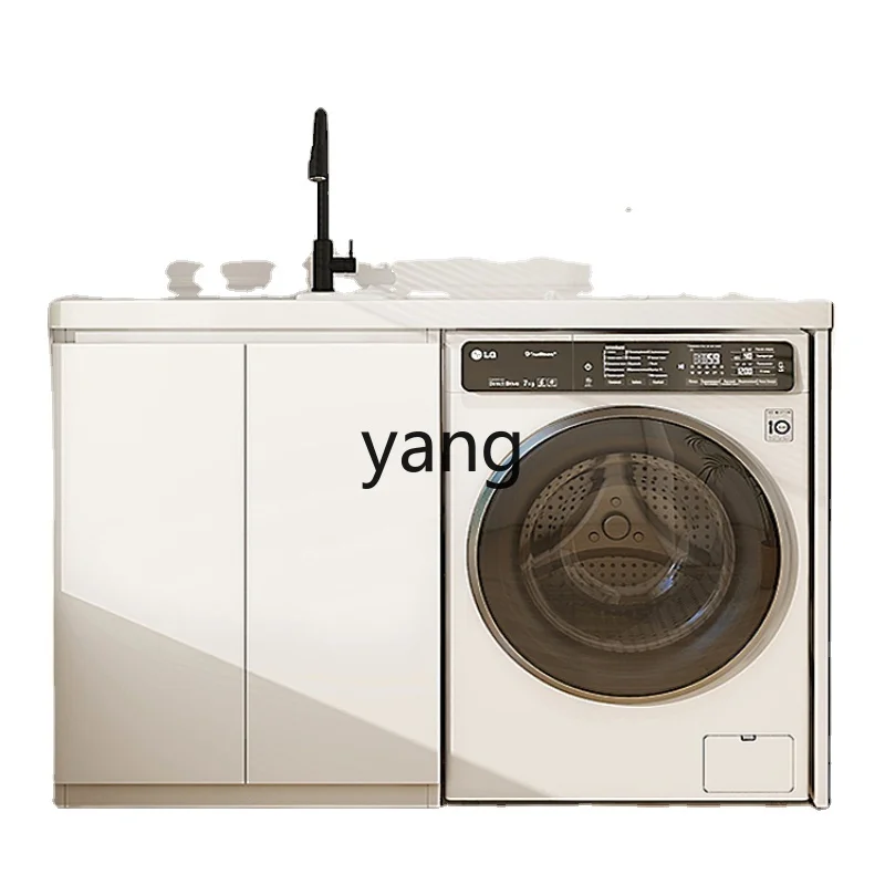 

Yjq Honeycomb Aluminum Balcony Washing Machine Cabinet Assemblage Zone Washboard Integrated Drum Laundry Tub Slot Table
