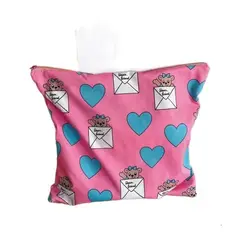 Charming Bear Pattern Cosmetic and Stationery Organizer (Blue Heart)
